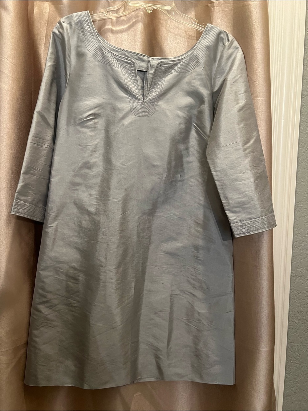 J. Crew Silver Shift Midi Dress - Picture 2 of 10